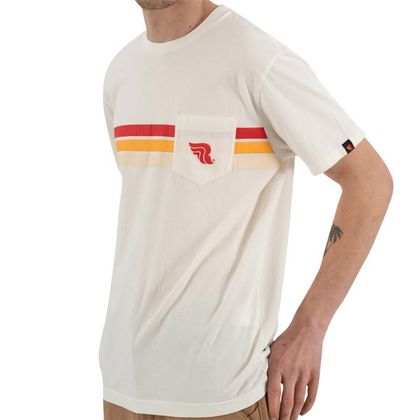 T-Shirt manches courtes RIDING CULTURE STRIPE - Blanc Ref : RID0029 