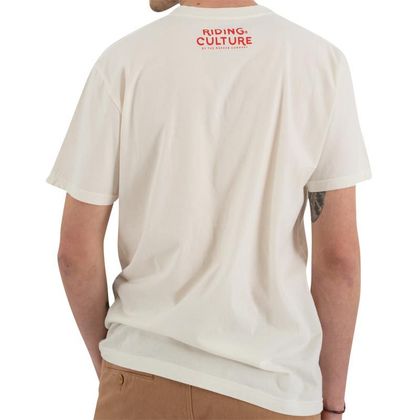 T-Shirt manches courtes RIDING CULTURE STRIPE - Blanc