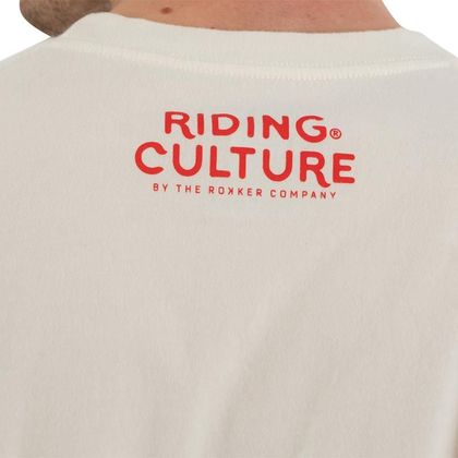 T-Shirt manches courtes RIDING CULTURE STRIPE - Blanc