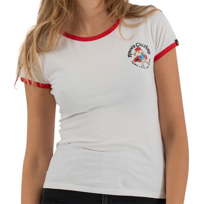 T-Shirt manches courtes RIDING CULTURE SUNRISE LADY - Blanc Ref : RID0057 