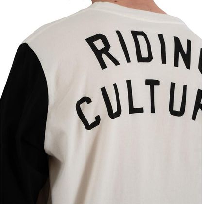 T-shirt manches longues RIDING CULTURE BLACK/DIRT WHITE L/S - Blanc