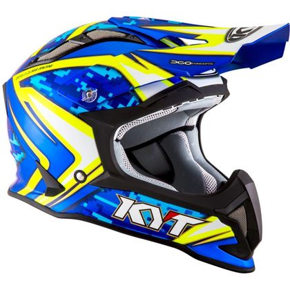 Casco de motocross KYT STRIKE EAGLE - REEF - BLUE YELLOW FLUO 2021