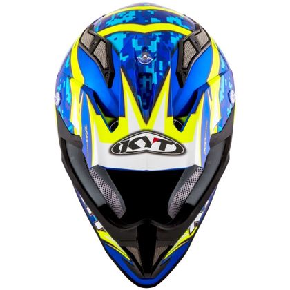 Casco de motocross KYT STRIKE EAGLE - REEF - BLUE YELLOW FLUO 2021