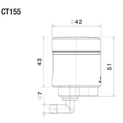 Rizoma INKEPING VOOR KOPPELING Remvloeistofreservoir Universeel