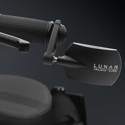 Espejo retrovisor Rizoma Lunar contrapesos de manillar reversibles (la unidad) universal - Negro