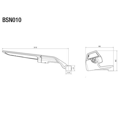 Rizoma Stealth naked (parret) Universel Spejl - Sort sort