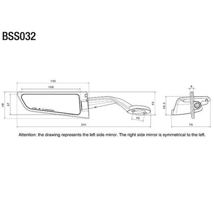 Rizoma Stealth (das Paar) Rückspiegel - Schwarz