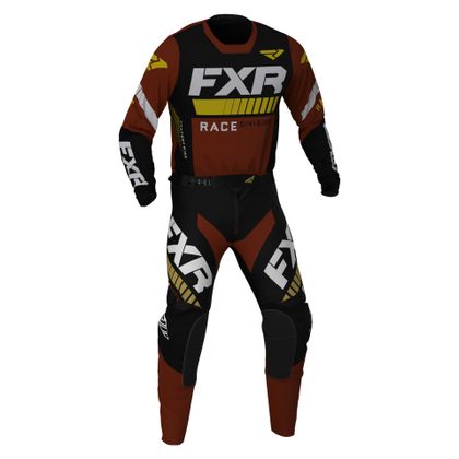 Camiseta de motocross FXR REVO BLACK/RUST/GOLD 2021