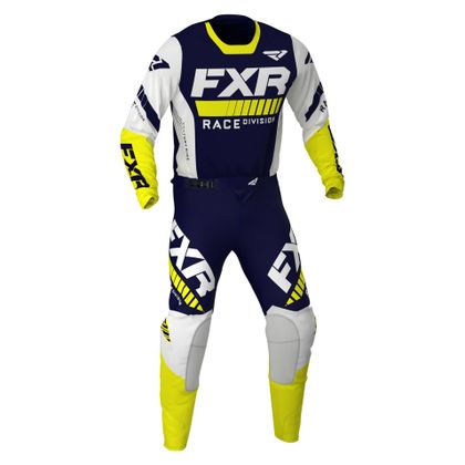 Camiseta de motocross FXR REVO MIDNIGHT/WHITE/YELLOW 2021