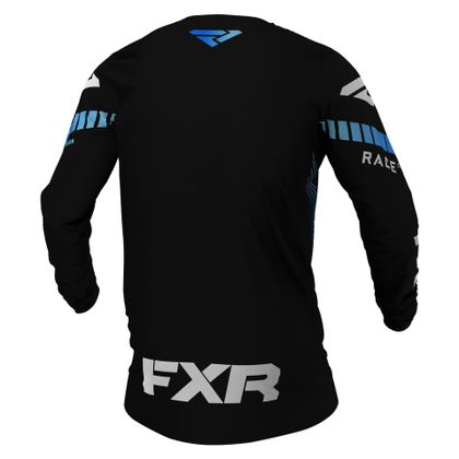 Camiseta de motocross FXR REVO BLACK/BLUE 2021 - Negro / Azul