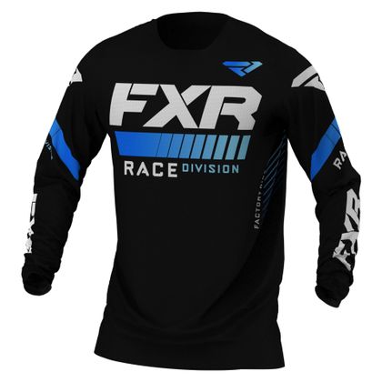 Camiseta de motocross FXR REVO BLACK/BLUE 2021 - Negro / Azul Ref : FXR0013 
