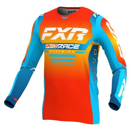 Camiseta de motocross FXR REVO PRO 24 2024 - Naranja / Azul Ref : FXR0451 