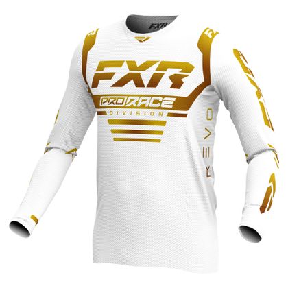 Camiseta de motocross FXR REVO PRO 24 2024 - Blanco / Amarillo Ref : FXR0447 