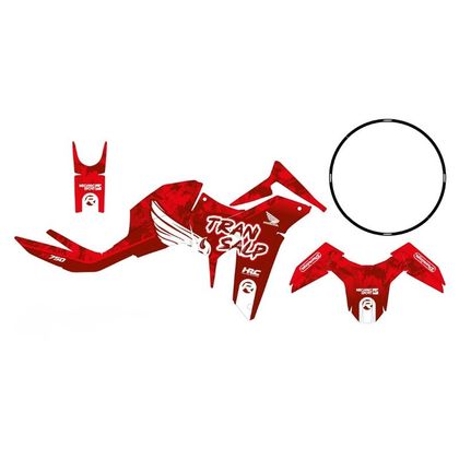 RiderUnik RED RIM Decoration kit - Black / Red