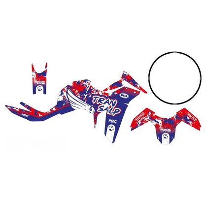 Kit déco RiderUnik RIM USA - Rouge / Bleu
