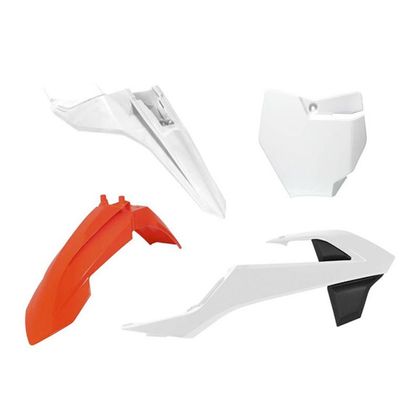 Kit plastiques R-tech 4 p orange blanc noir - Orange / Blanc