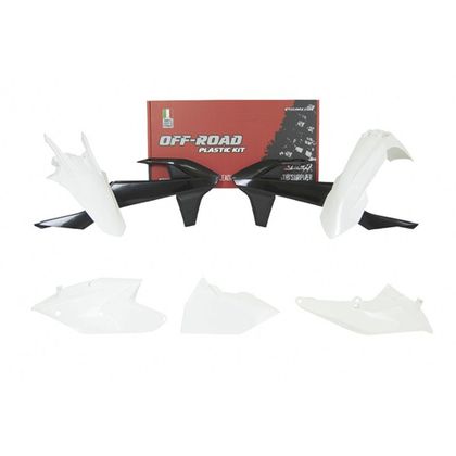 Kit plastiche R-tech 5 p bianco-nero - Bianco / Nero