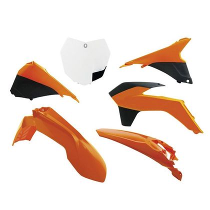 Kit plastiche R-tech 6 p bianco-arancio - Arancione / Bianco