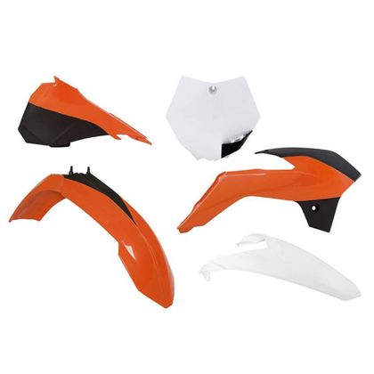 Kit plastiche R-tech 5 p bianco-arancio - Arancione / Bianco