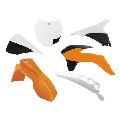 Kit plastiche R-tech 6 p bianco-arancio - Arancione / Bianco