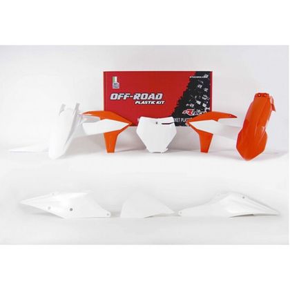 Kit plastiques R-tech 6 p Orange Blanc - Orange / Blanc