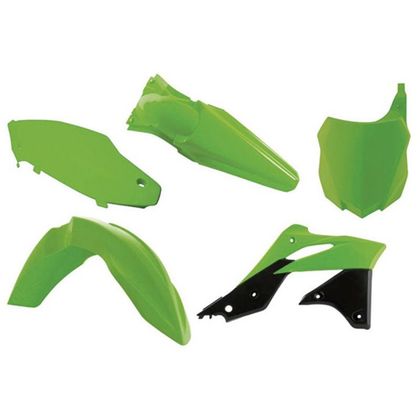 Kit plastiche R-tech Nero Verde fluorescente - Verde