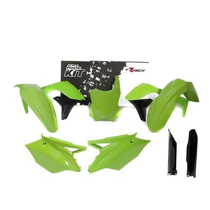 Kit de piezas de plástico R-tech Kawasaki verde flúor - Verde
