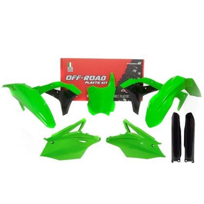 Kit plastiche R-tech Nero Verde fluorescente - Verde
