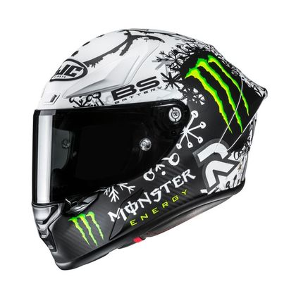 Casque intégral Hjc RPHA 1 V2 - SNOW DIABLO - Gris / Blanc Ref : HJ1381 