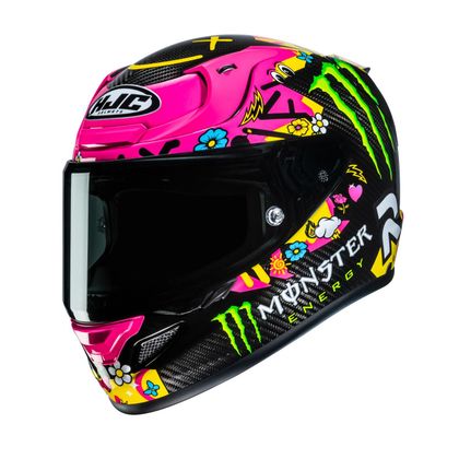 Casque intégral HJC RPHA 12 CARBON - QUARTARARO LE MANS 4 - Noir / Rose Ref : HJ1596 