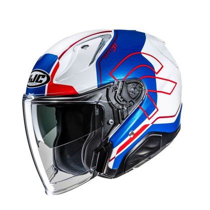 Casque jet Hjc RPHA31 - DEREEN - Blanc / Rouge Ref : HJ1405 