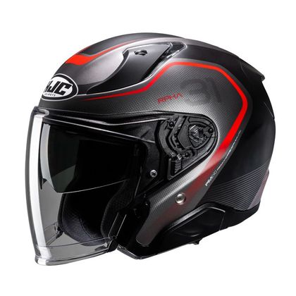 Capacete jet HJC RPHA31 - KOUV - Preto / Vermelho Ref.: HJ1099 