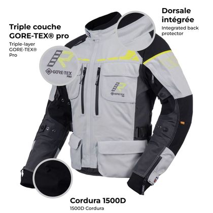 Veste Moto Rukka ECUADO-R GORE-TEX® PRO - Gris / Jaune