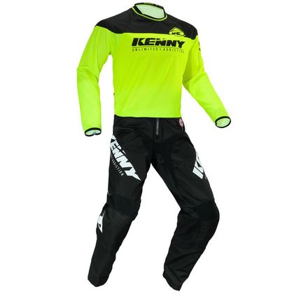 Camiseta de motocross Kenny TRACK RAW - NEON YELLOW 2020