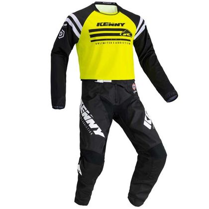 Maillot cross Kenny TRACK ENFANT - RAW - NEON YELLOW - Jaune / Noir