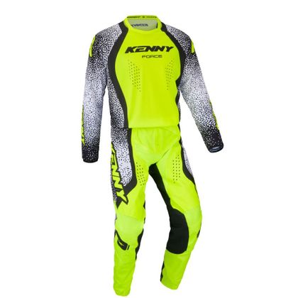 Kenny FORCE PIXEL 2025 Cross-Trikot - Weiß / Gelb