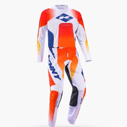 Camisola de motocross Kenny TRACK - BLAST 2027 - Laranja / Branco