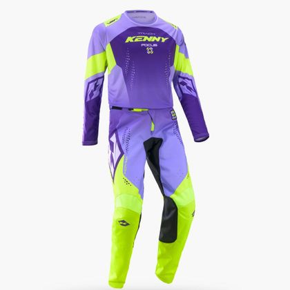 Camisola de motocross Kenny TRACK - FOCUS 2027 - Violeta / Preto