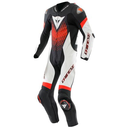Combinaison Dainese LAGUNA SECA 6 PERF 1 PIECE - Blanc / Rouge Ref : DN2204-C50470 