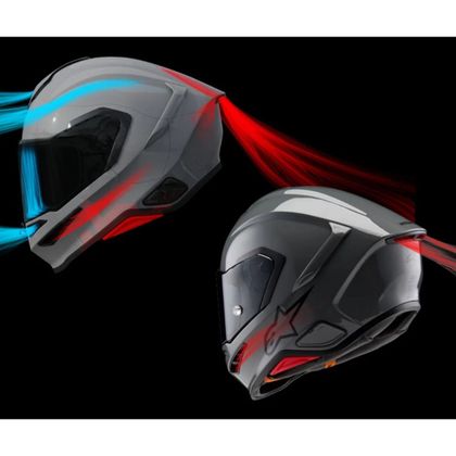 Casque intégral Alpinestars S-R7 SOLID BRILLANT - Noir