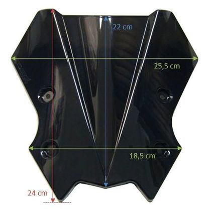 Deflector de viento Ermax Hypersport 22 cm - Negro