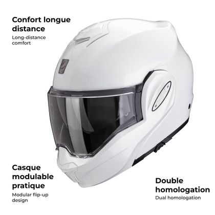 Scorpion Exo EXO-TECH EVO PRO - SOLID Klapphelm - Weiß
