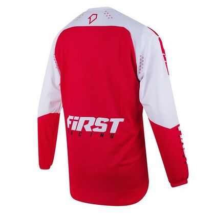 Camiseta de motocross First Racing SCAN RACE - WHITE RED 2021