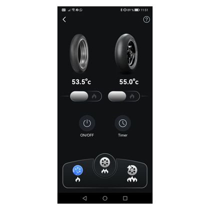 Couverture chauffante KOOROOM HEATGRIP AV+AR BOITIER+APPLICATION Universel - Noir