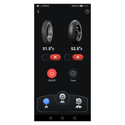 Couverture chauffante KOOROOM HEATGRIP AV+AR BOITIER+APPLICATION Universel - Noir