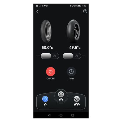 Couverture chauffante KOOROOM HEATGRIP AV+AR BOITIER+APPLICATION Universel - Noir