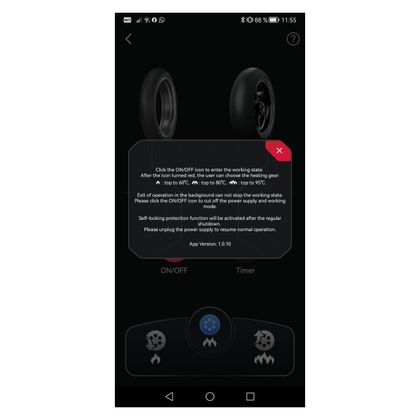 Couverture chauffante KOOROOM HEATGRIP AV+AR BOITIER+APPLICATION Universel - Noir