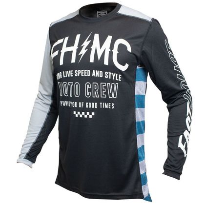 Camiseta de motocross FASTHOUSE GRINDHOUSE CYPHER BLACK/SILVER 2022 - Negro / Gris Ref : FAS0135 