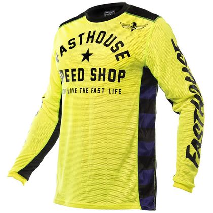 Camiseta de motocross FASTHOUSE ORIGINALS AIR COOLED HIGH VIZ/BLACK 2022 - Negro / Amarillo Ref : FAS0142 