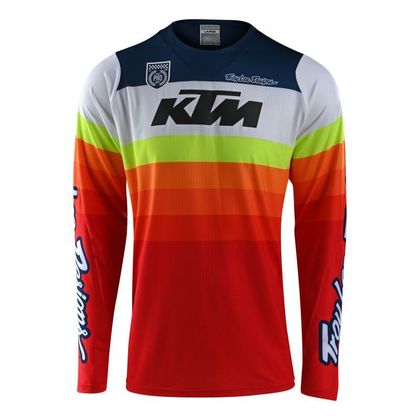 Camiseta de motocross TroyLee design SE PRO - MIRAGE KTM - ORANGE WHITE 2020